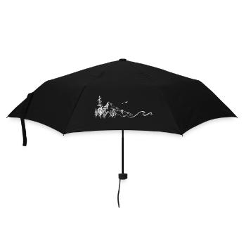 Berglandschaft mit einladenden Wellen - Regenschirm (klein) - Schwarz - Vorne