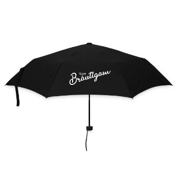 Team Bräutigam - Junggesellenabschied - Regenschirm (klein) - Schwarz - Vorne
