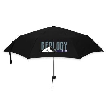 Geologie ist Leben - Regenschirm (klein) - Schwarz - Vorne