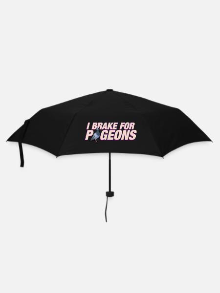 I brake for pigeons - Umbrella (small) - black