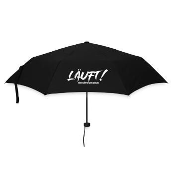 Läuft! - Rückwärts und bergab - Regenschirm (klein) - Schwarz - Vorne