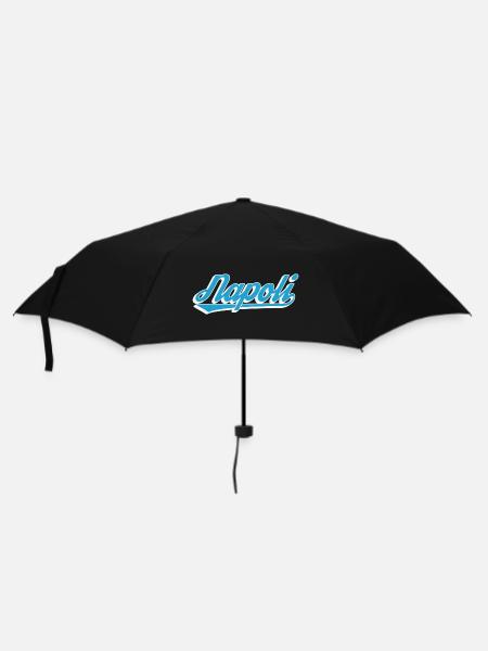 Napoli Rétro Script Blue - Parapluie standard - noir