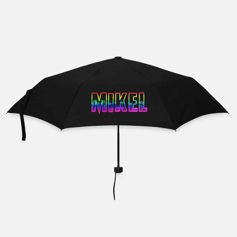 mikel rs regenbogen - Regenschirm (klein) - Schwarz