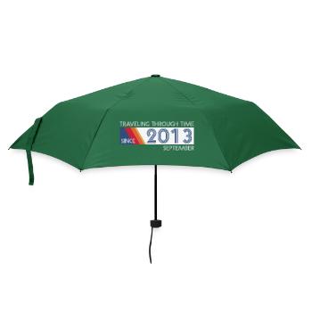Drôle de voyage dans le temps anniversaire Design septembre 2013 - Parapluie standard - vert bouteille - Devant