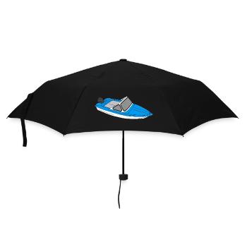 Boat GDR Comic Drawing Ostalgie Ossi Osten Ibis - Umbrella (small) - black - Front