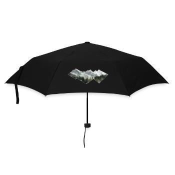 Mountains Minimalism - Umbrella (small) - black - Front
