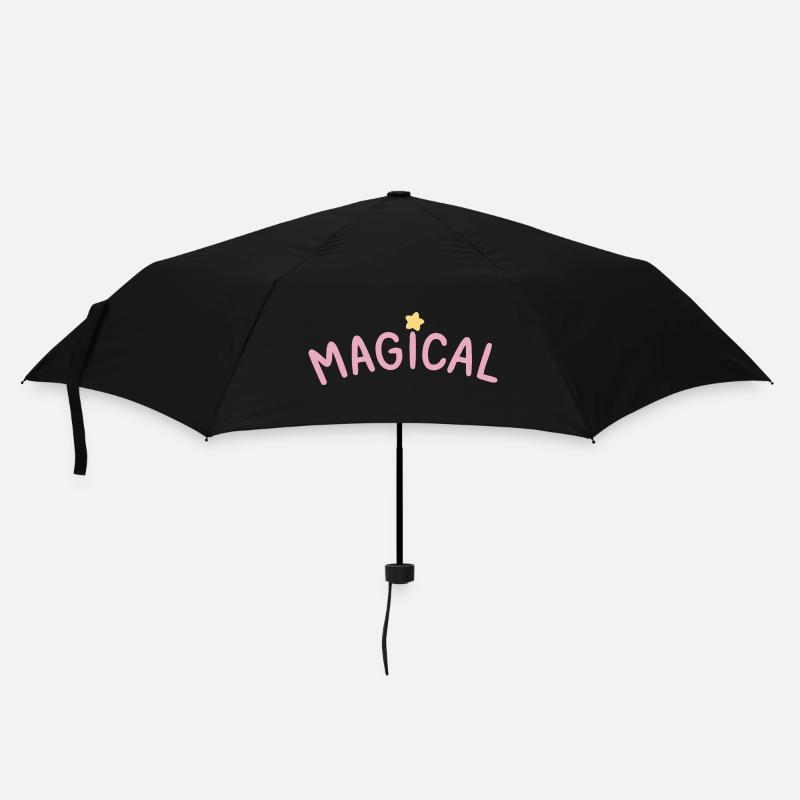 Magical Pastel Étoile — Typographie Douce - Parapluie standard - noir