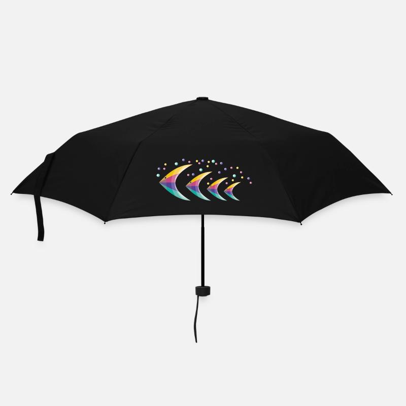 La famille des poissons arc-en-ciel - Parapluie standard - noir