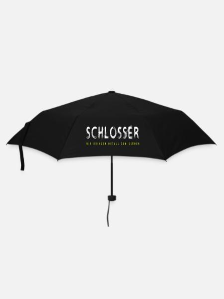 Schlosser Handwerker Design - Regenschirm (klein) - Schwarz