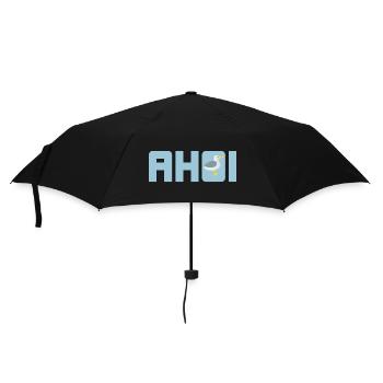 Ahoi Möwe hellblau Küste maritim Meer Schiff Hanse - Regenschirm (klein) - Schwarz - Vorne
