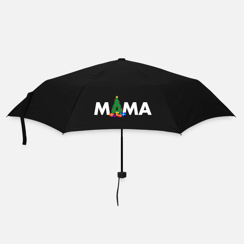 Oma Weihnachtsbaum - Regenschirm (klein) - Schwarz