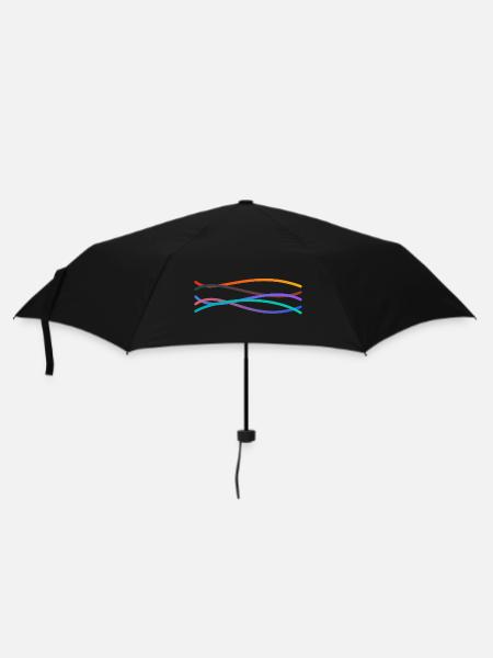 Colorful waves - Umbrella (small) - black