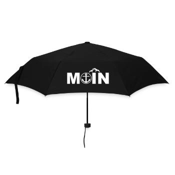Moin von der Küste - Regenschirm (klein) - Schwarz - Vorne