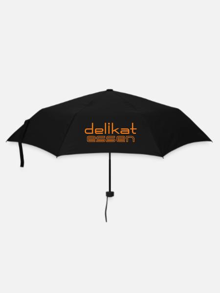 Delikatessen - delikat-essen by Word-on-shirt - Regenschirm (klein) - Schwarz