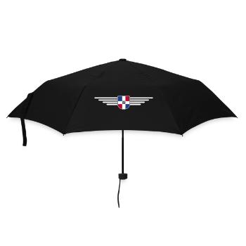 Dominikanische Republik T-Shirt Design - Regenschirm (klein) - Schwarz - Vorne
