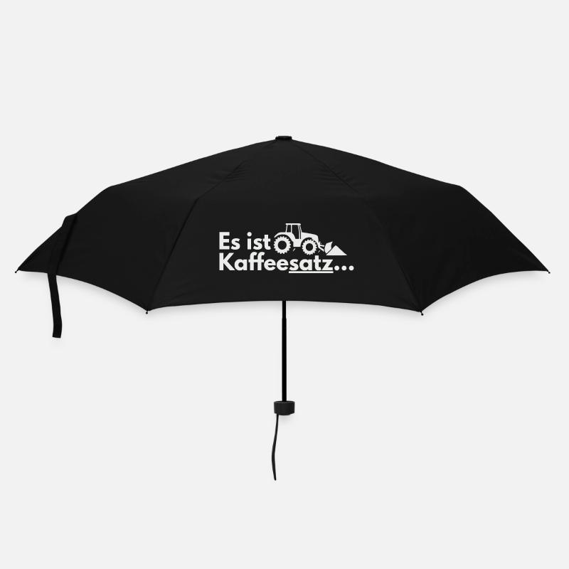 Kaffee-Ernte Traktor Motiv - Regenschirm (klein) - Schwarz