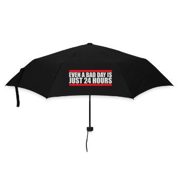 Même une mauvaise journée n’est qu’un proverbe motivant 24 heures sur 24 - Parapluie standard - noir - Devant