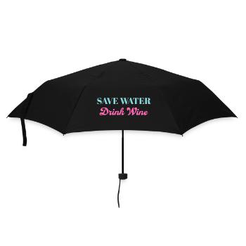 Économiser l’eau boire le vin - Parapluie standard - noir - Devant