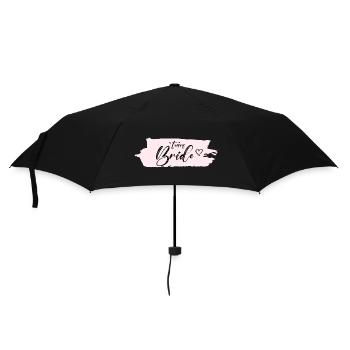 Bride -Team Bride! Personalisierbar - Regenschirm (klein) - Schwarz - Vorne