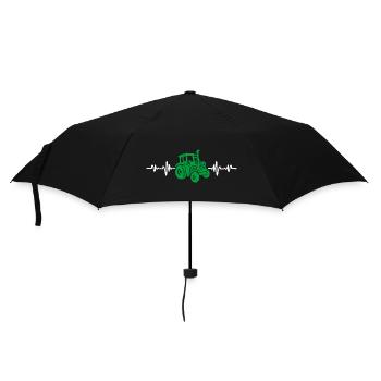 Traktor Herzschlag Bauer - Regenschirm (klein) - Schwarz - Vorne