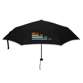 Distances de course II - 5 km 10 km 21 km 42 km marathonien - Parapluie standard - noir - Devant
