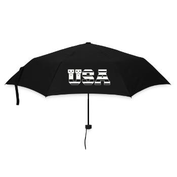 USA Block Font Retro Patriotic - Umbrella (small) - black - Front