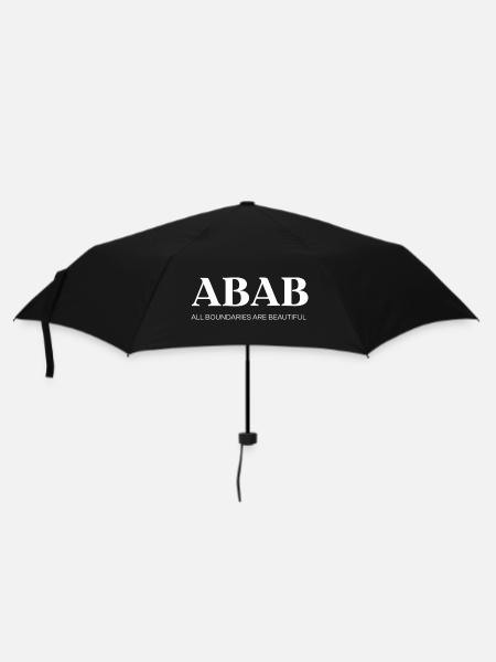 ABAB – All Boundaries Are Beautiful (white) - Umbrella (small) - black