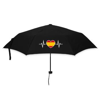 ECG du battement cardiaque en Espagne Fan d’amour en Espagne - Parapluie standard - noir - Devant