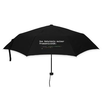 Programmierer Kaffee Geheimnis der Produktivität - Regenschirm (klein) - Schwarz - Vorne