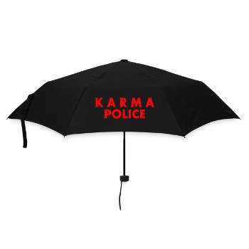 Karma police - Regenschirm (klein) - Schwarz - Vorne