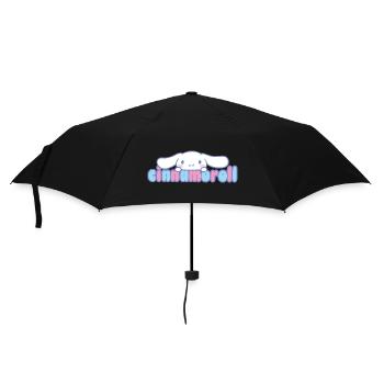 Cinnamoroll Peeks Over Lettering - Umbrella (small) - black - Front