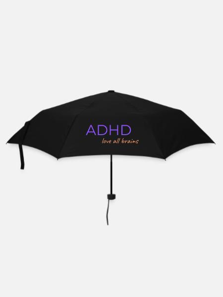 TDAH : Aimez tous les cerveaux - Parapluie standard - noir