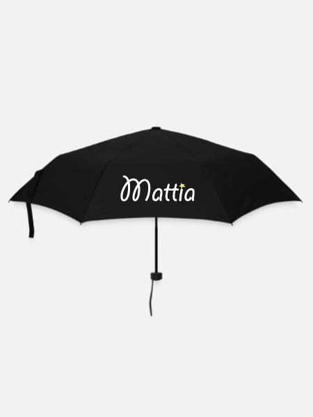 Mattia - Regenschirm (klein) - Schwarz