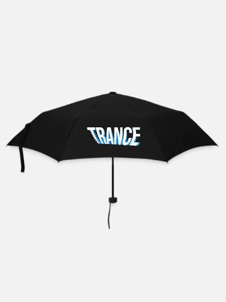 Logo-Design von Trance Music. - Regenschirm (klein) - Schwarz