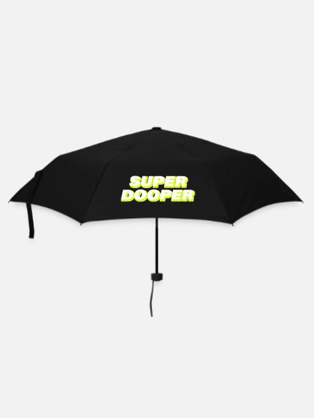 SUPER DOOPER - Regenschirm (klein) - Schwarz