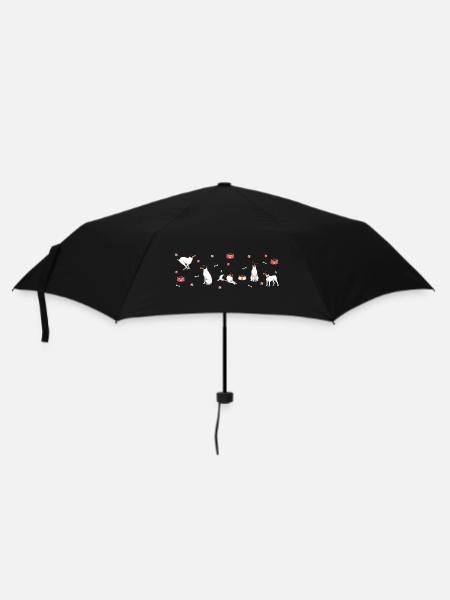 Panorama_Terrier - Regenschirm (klein) - Schwarz