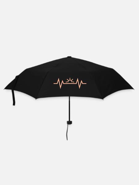Heartbeat Sun - Umbrella (small) - black