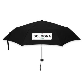 Ortsschild Bologna - Regenschirm (klein) - Schwarz - Vorne