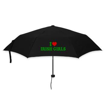 I love irish girls - Regenschirm (klein) - Schwarz - Vorne