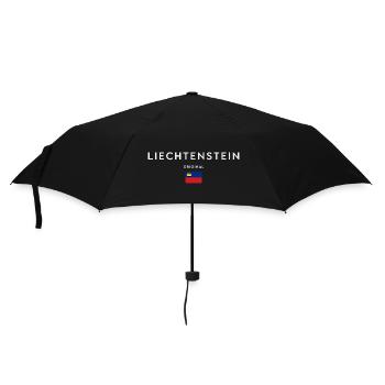 Flagge von Liechtenstein - Regenschirm (klein) - Schwarz - Vorne