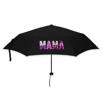Mama Patchwork Vintage Family Love - Regenschirm (klein) - Schwarz - Vorne
