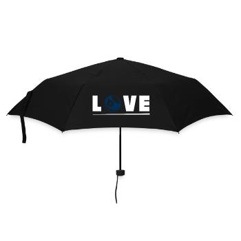I Love Billiards Pool Player 8 Ball Design - Regenschirm (klein) - Schwarz - Vorne