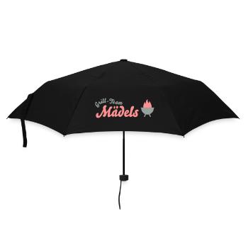 grill-team frauen - Regenschirm (klein) - Schwarz - Vorne