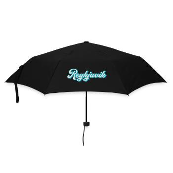 Reykjavik Neon Script - Umbrella (small) - black - Front