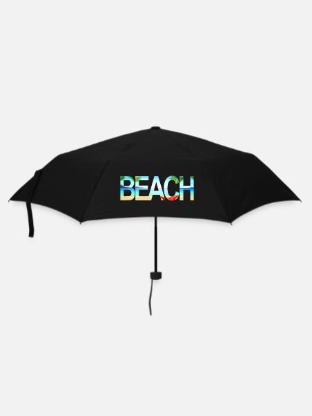 Beach - Regenschirm (klein) - Schwarz