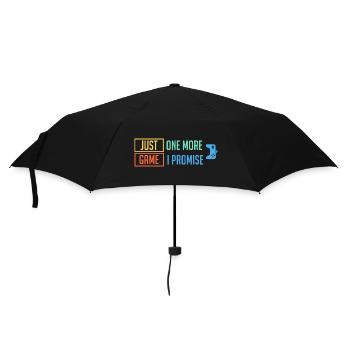 Just 1 More Game - Umbrella (small) - black - Front