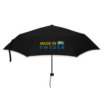 Hergestellt in Schweden - Regenschirm (klein) - Schwarz - Vorne