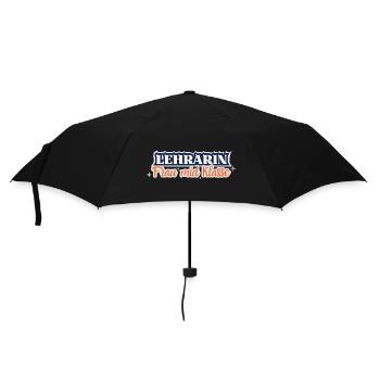 Lehrarin - Frau mid Klasse, Lehrerin - Regenschirm (klein) - Schwarz - Vorne