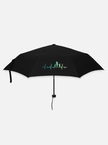Père et fille - père et fils, papa fils et fille - Parapluie standard - noir