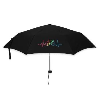 Heartbeat Road Bike Bike Pulse Heartbeat retro - Umbrella (small) - black - Front
